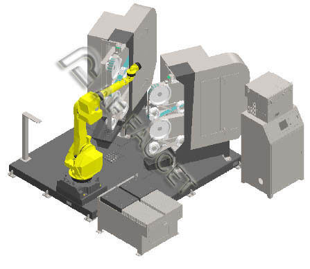RTAF-AG0204L- Dual-Stations- Robot Grinding Machine Robot Grinder สําหรับเครื่องบดทองแดงขนาดใหญ่
