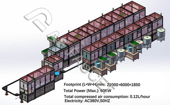 RTAF-CA001-HF- สายการประกอบอัตโนมัติเต็ม สายการผลิตอัตโนมัติเต็ม